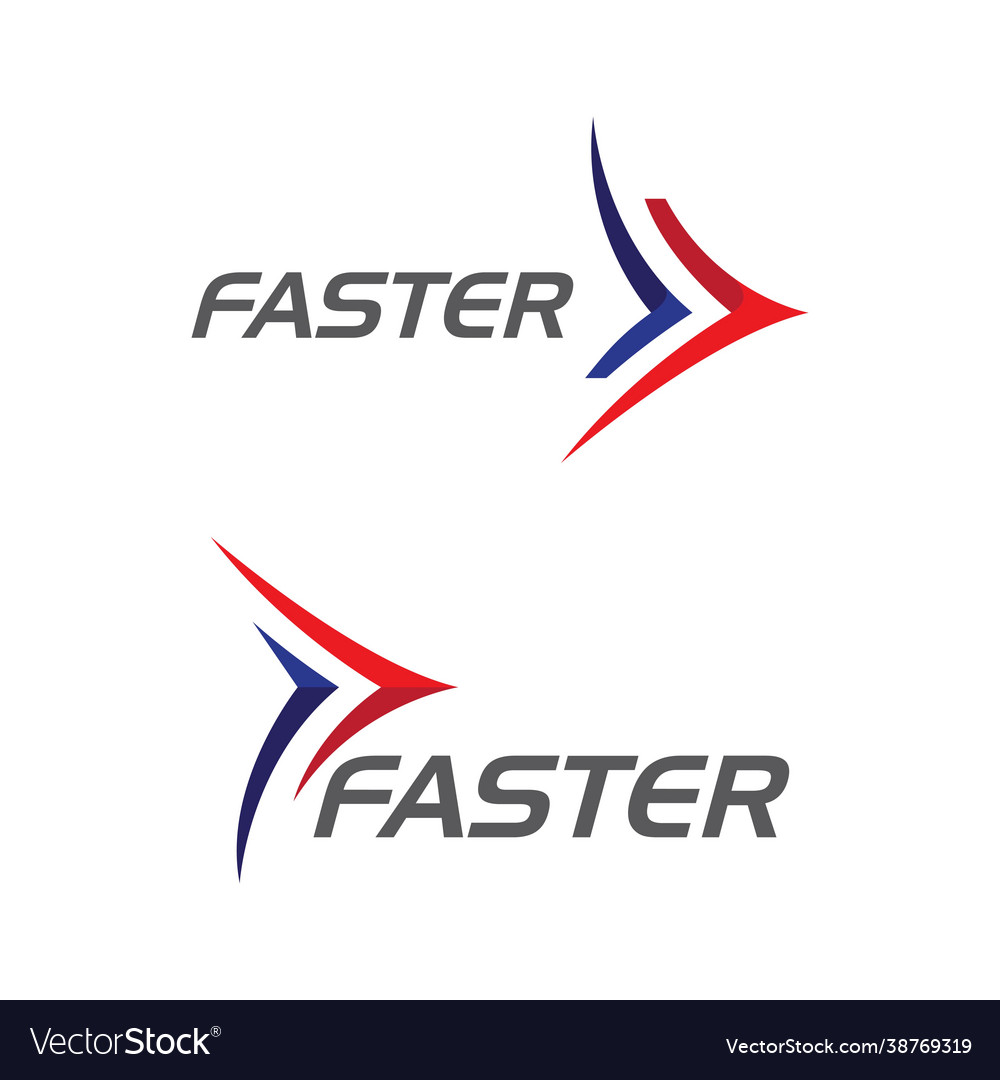 Faster logo template icon Royalty Free Vector Image