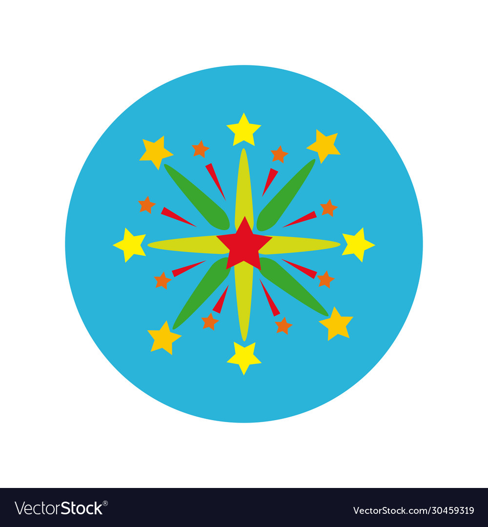 Fireworks explosion splash block and flat style Vector Image Fireworks explosion splash block and flat style