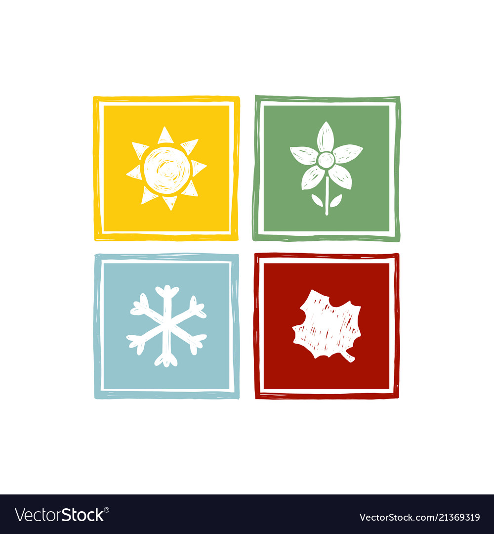 Four Seasons Of The Year Royalty Free Vector Image