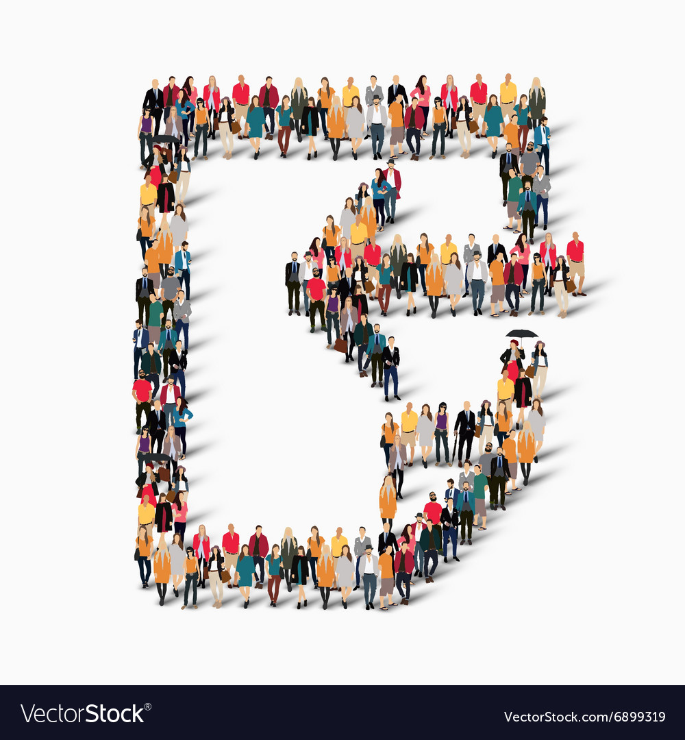 Group people shape document Royalty Free Vector Image