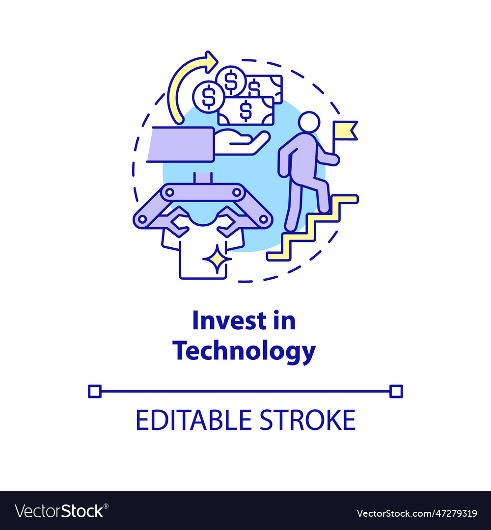 Invest in technology concept icon