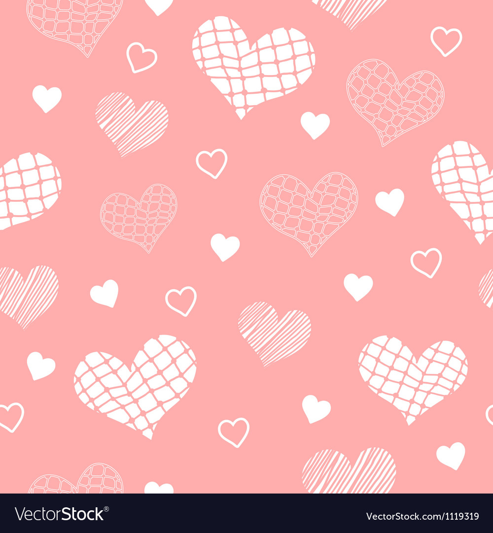 Light red pattern with hearts