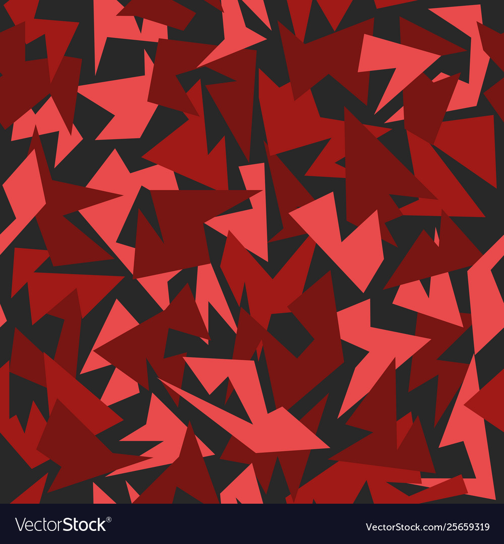 Red Geometric Camouflage Pattern