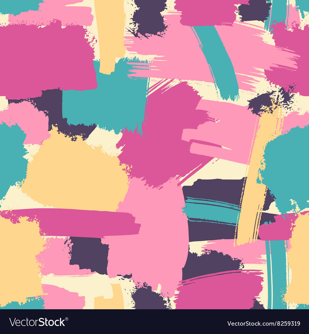 Seamless brush strokes pattern Royalty Free Vector Image