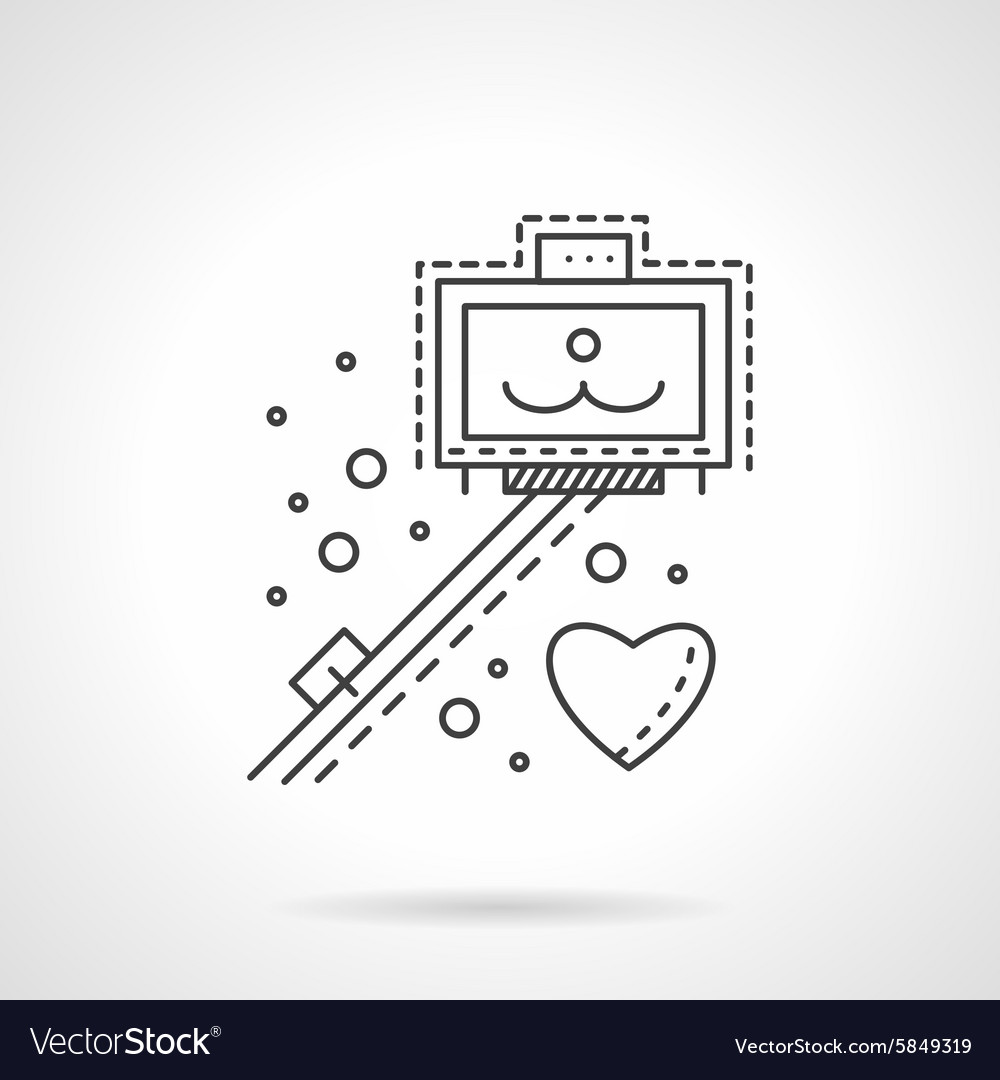 Selfie stick line icon