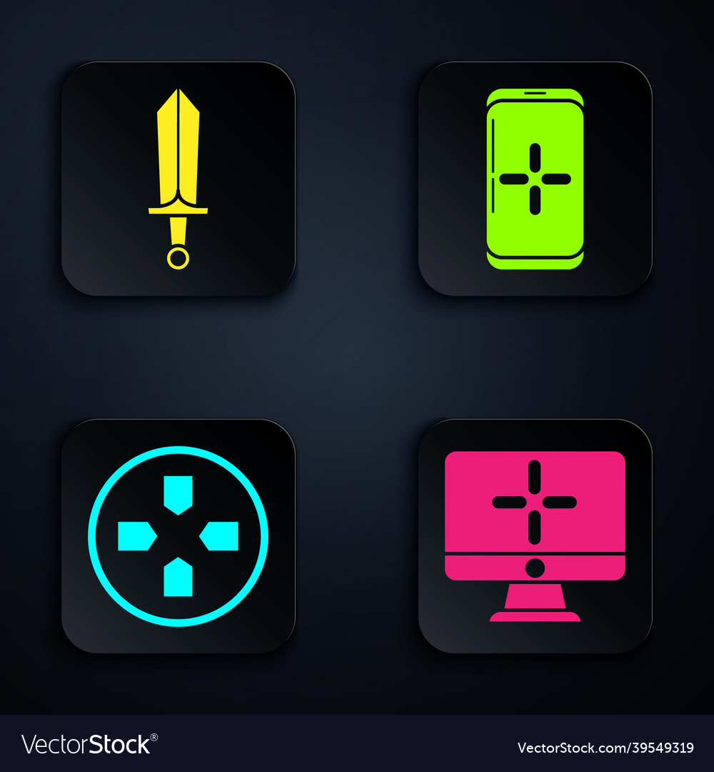 Set computer monitor sword for game gamepad