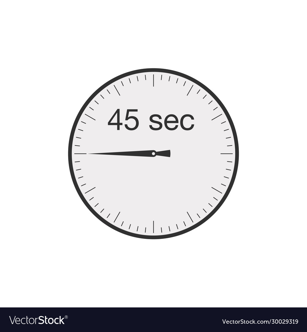 Simple 45 seconds or minutes timer stock