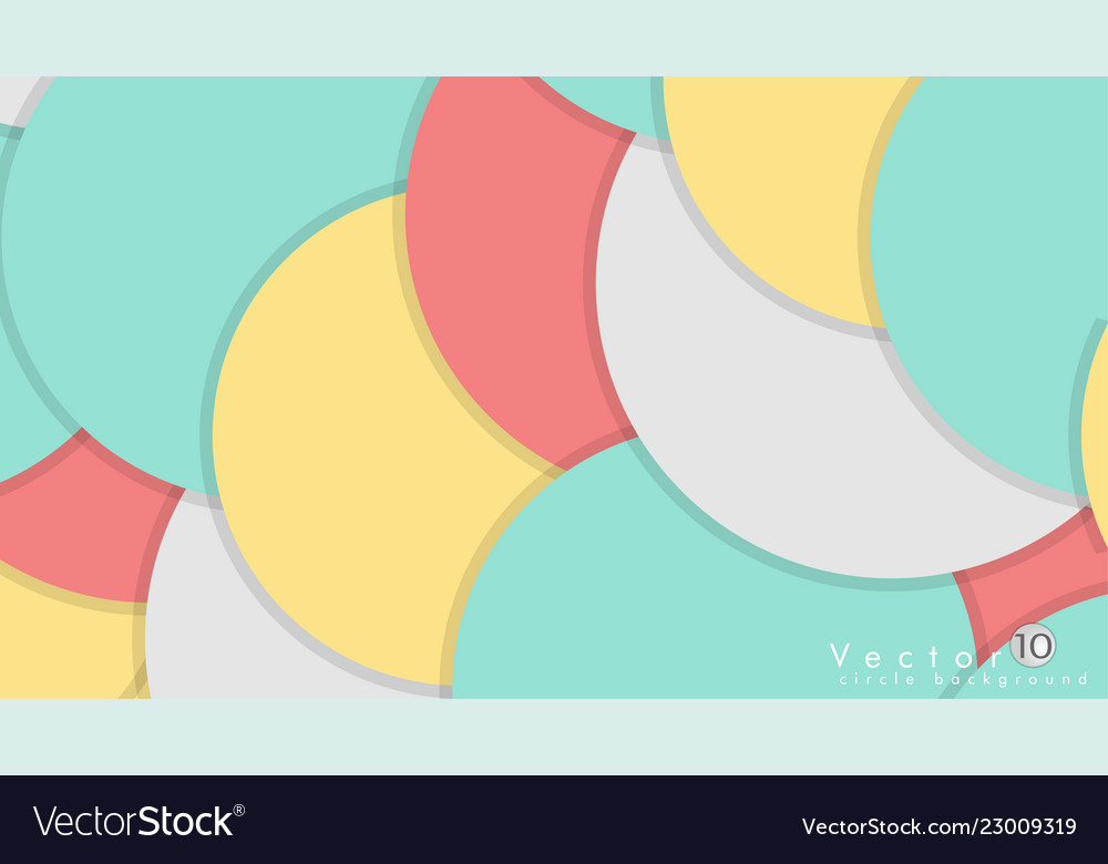 Simple and colorful circles background design vector image Simple and colorful circles background design