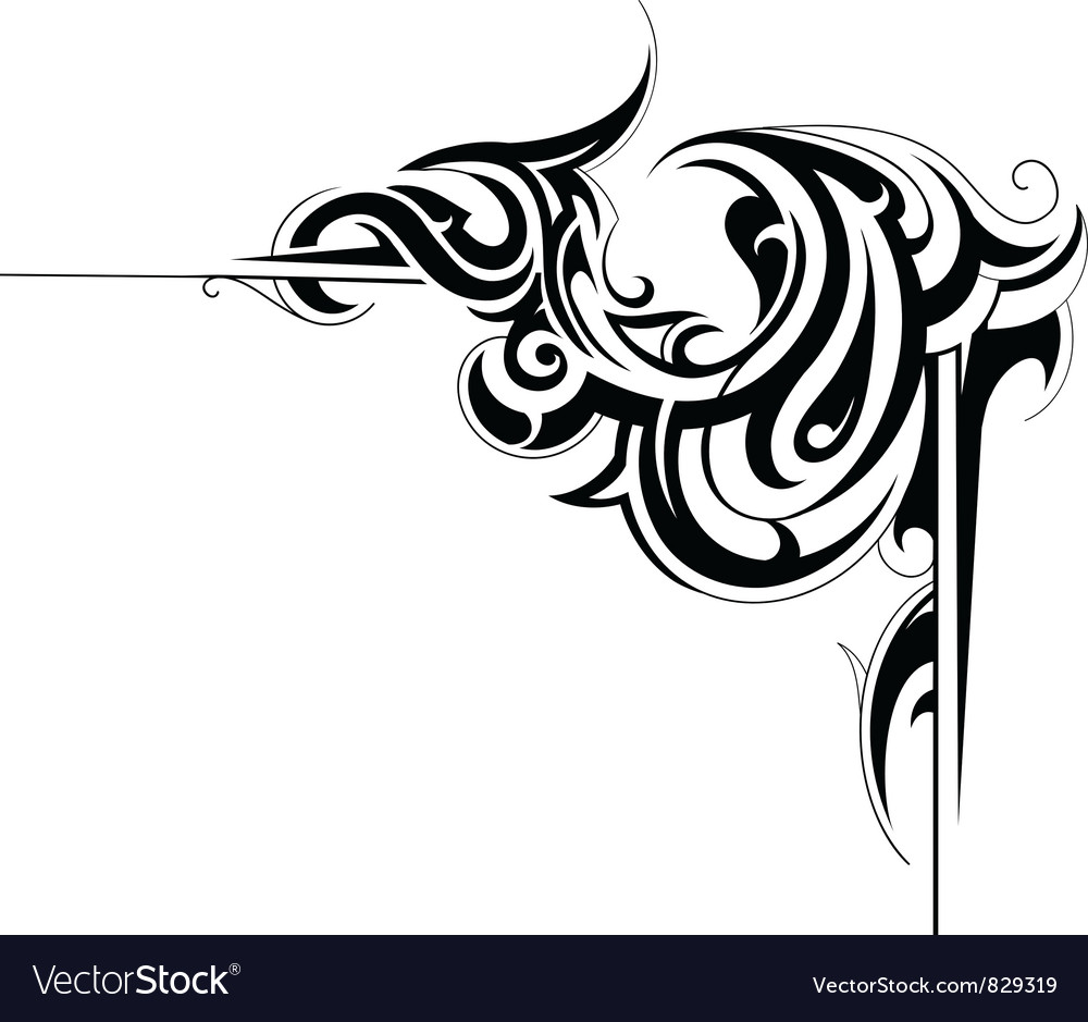 Download Swirly corner Royalty Free Vector Image - VectorStock