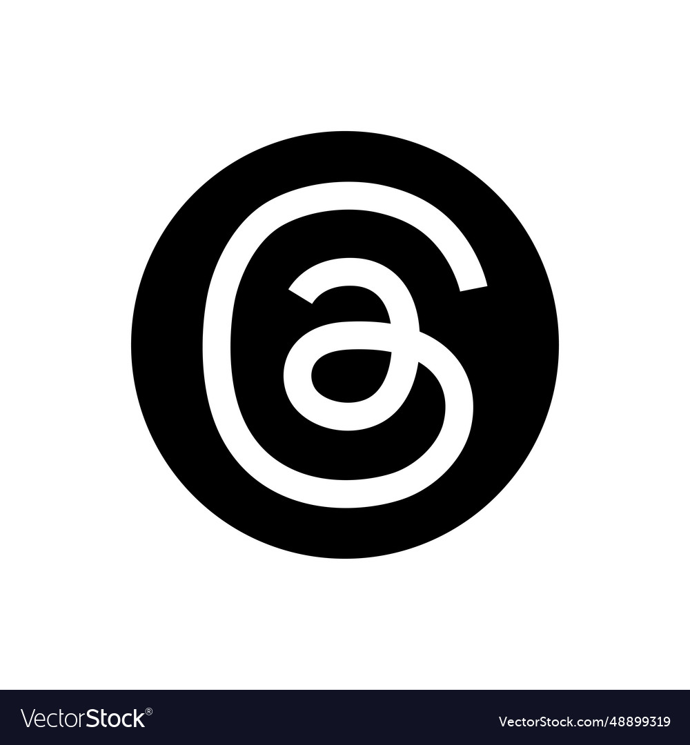 Threads app logo icon isolated on white background