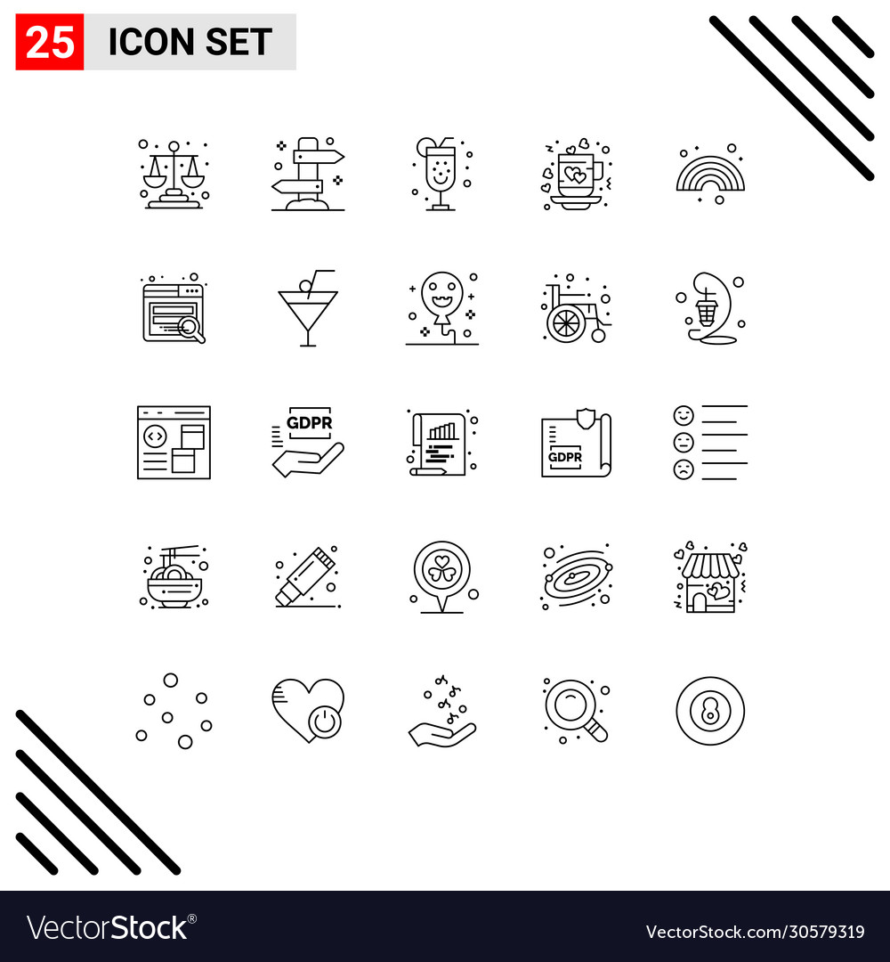 User interface pack 25 basic lines color