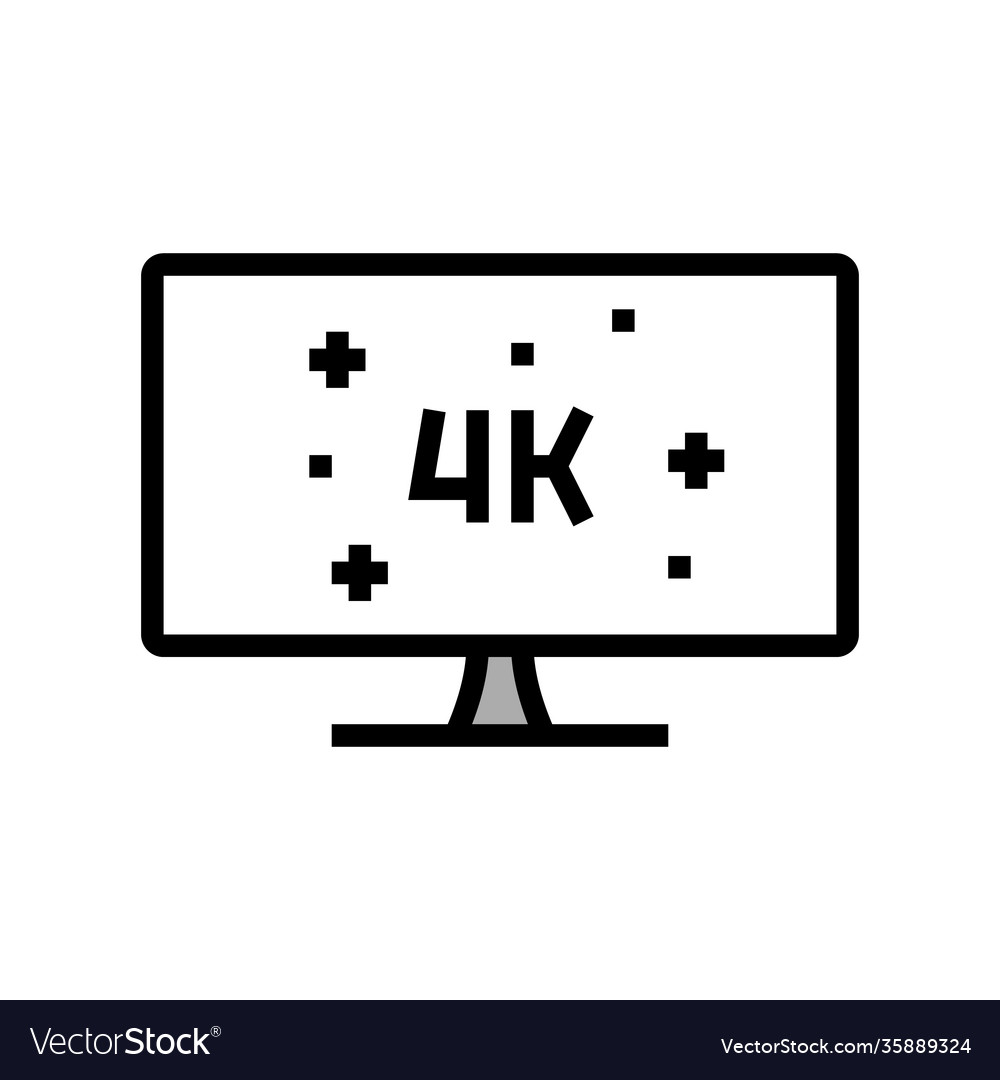 4k resolution computer display color icon