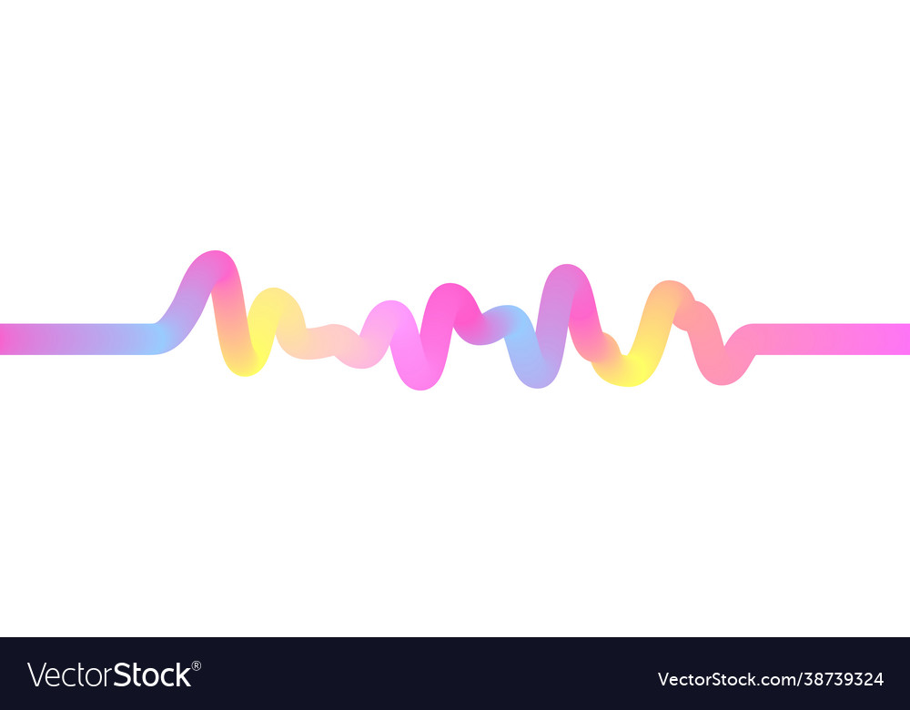 Abstract 3d flowing sound wave with multicolored vector image Abstract 3d flowing sound wave with multicolored