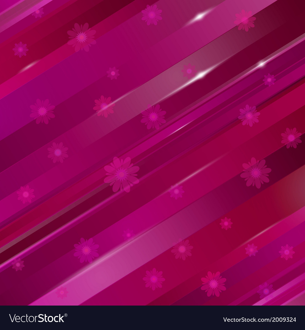 Abstract linear background with flowers for design