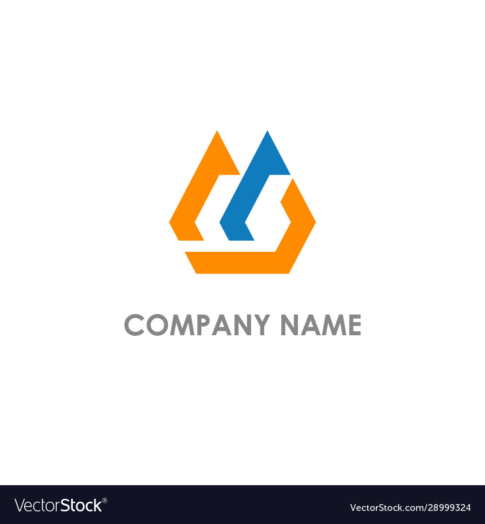 Abstract shape initial company logo