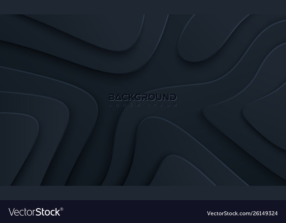 Black background with 3d style abstract Vector Image Black background with 3d style abstract