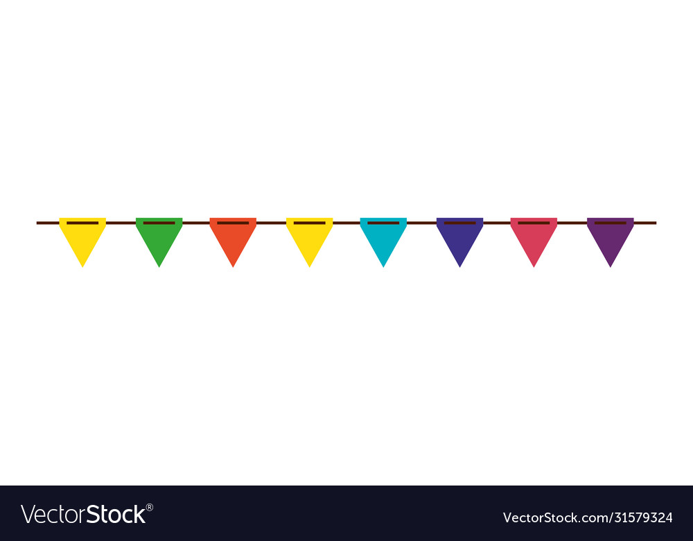 Carnival colored garland festive celebration Vector Image