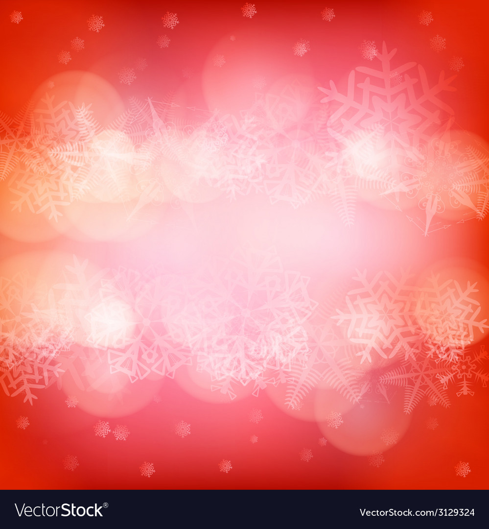 Christmas background with snowflakes and lights