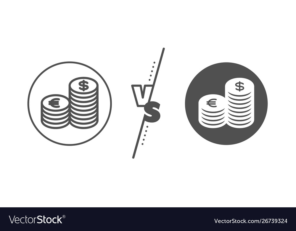 Coins money line icon banking currency