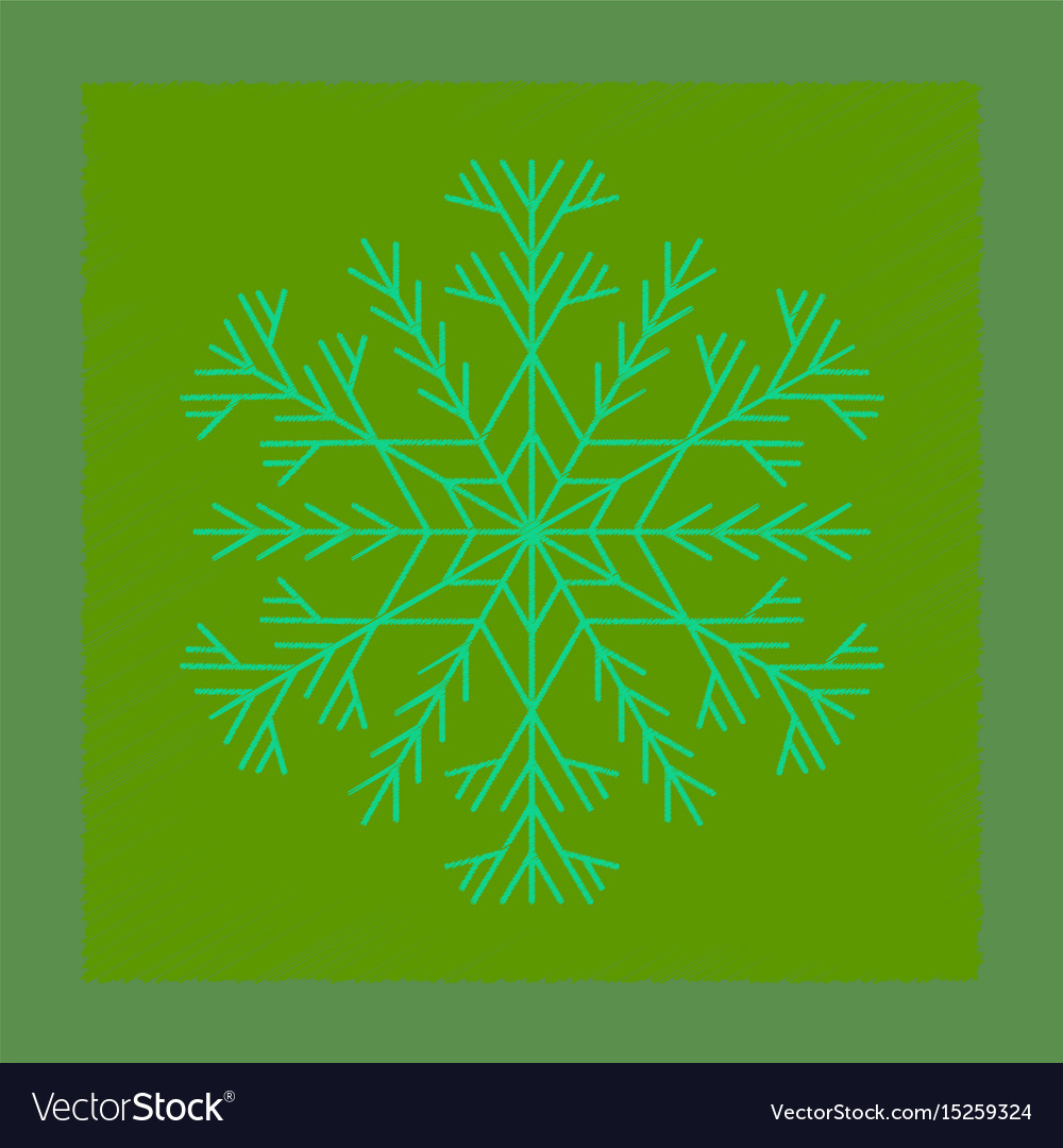 Flat shading style icon snowflake