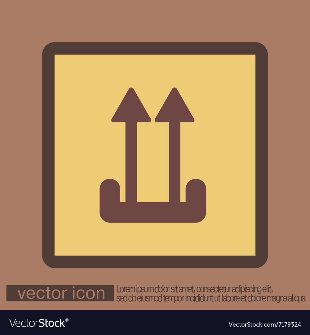 Fragile symbol arrow up logistic icon
