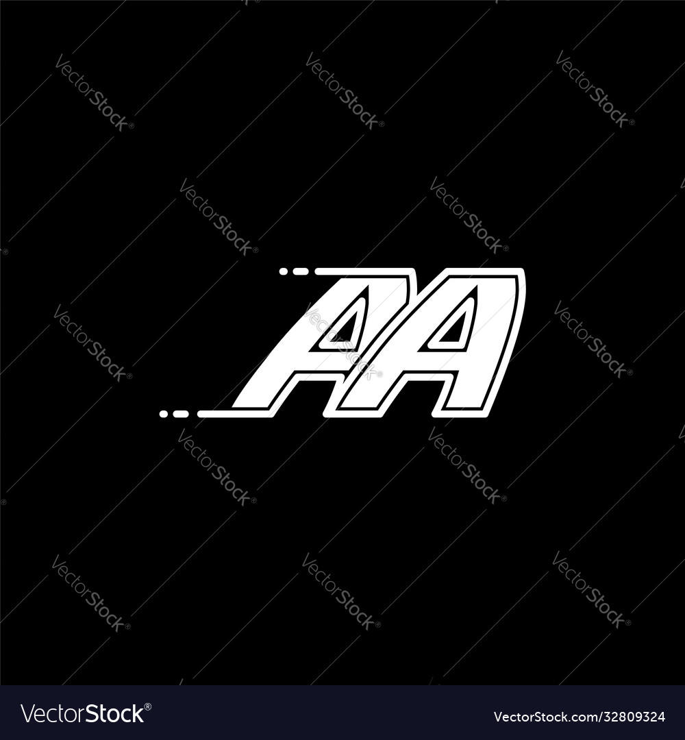 Initial aa logo design with shape style