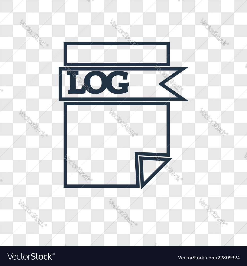 Log file concept linear icon isolated Vector Image Log file concept linear icon isolated