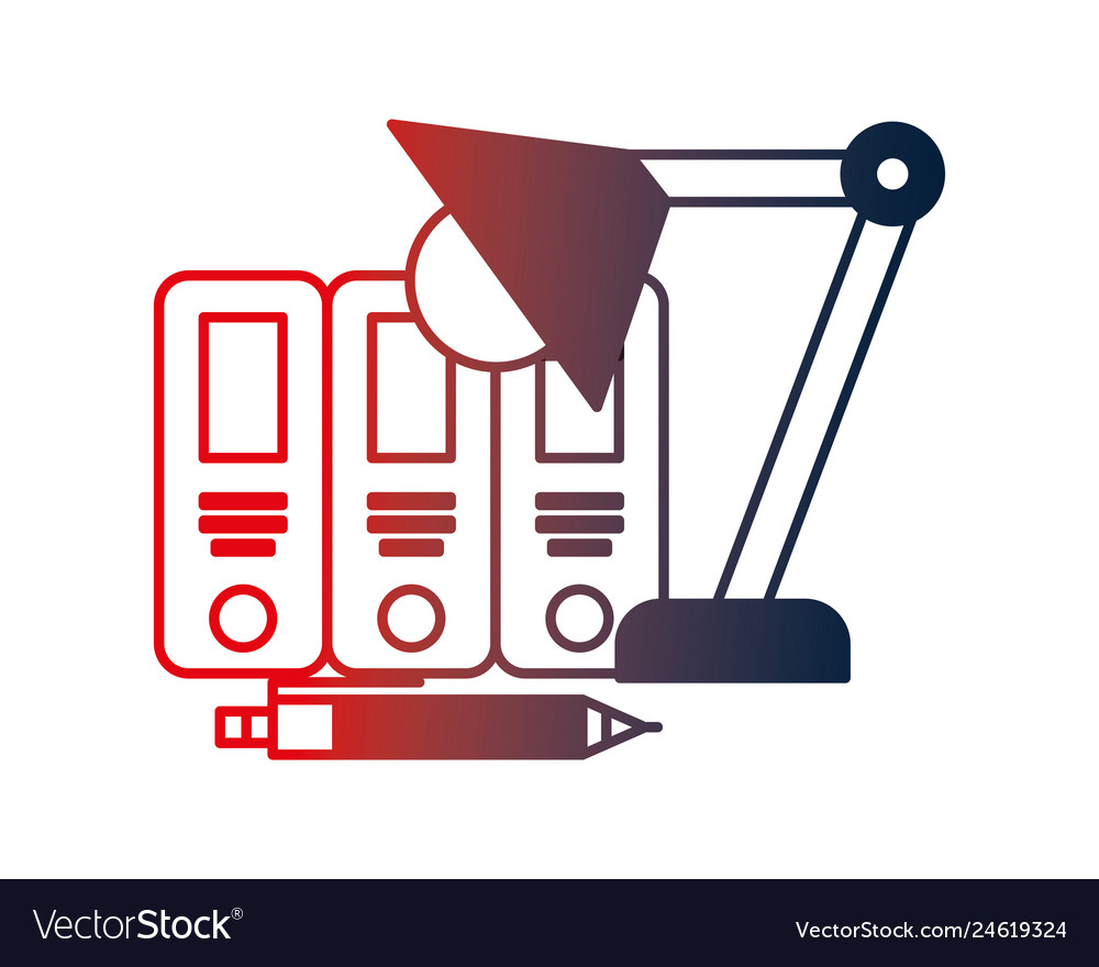Organizing folder with lamp Vector Image Organizing folder with lamp