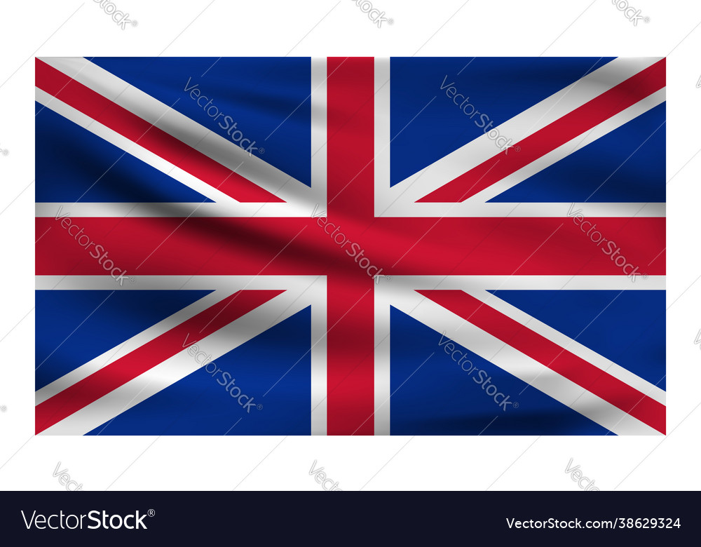 Realistische UK Flag - Waving Fabric