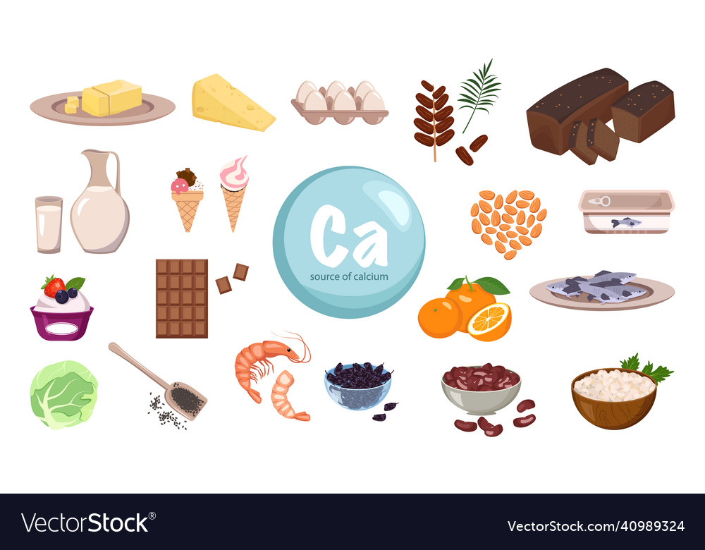 Source of calcium a set dairy products nuts
