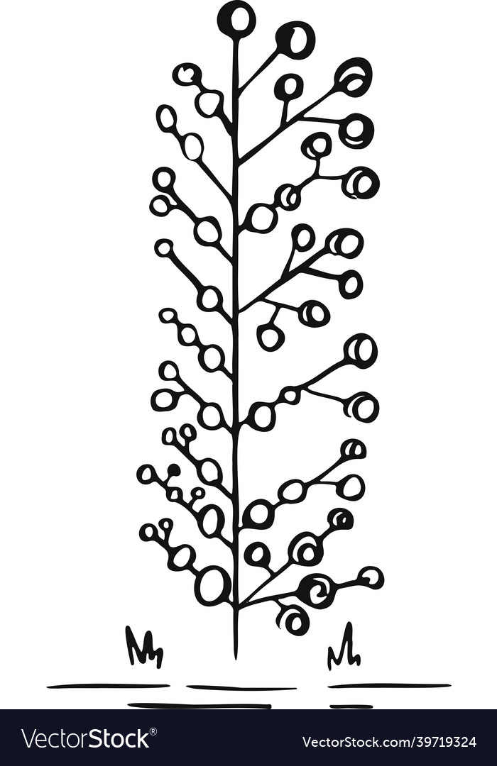 Symbol trees line original pattern outline Vector Image Symbol trees line original pattern outline