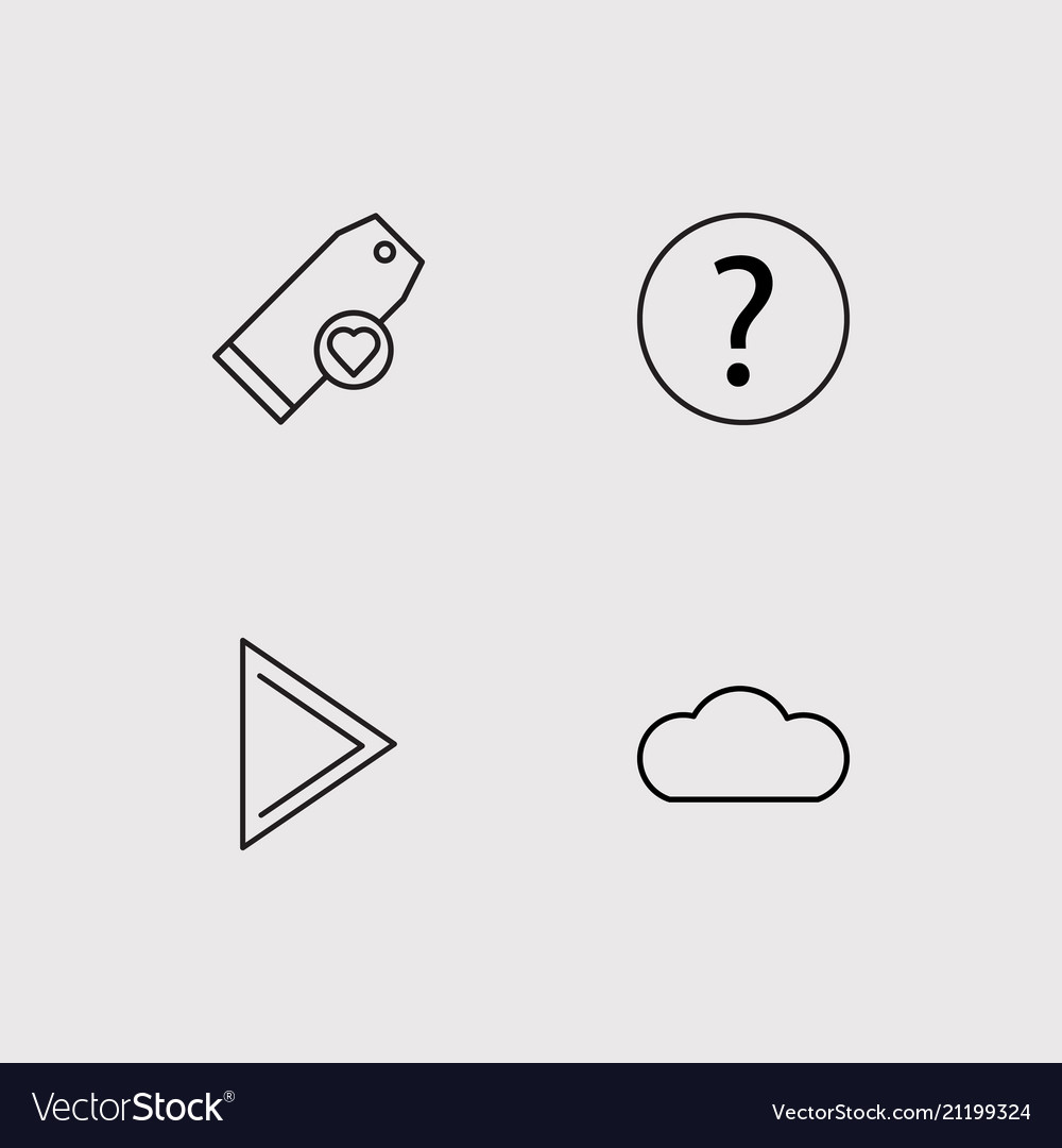 Web simple linear icons set outlined
