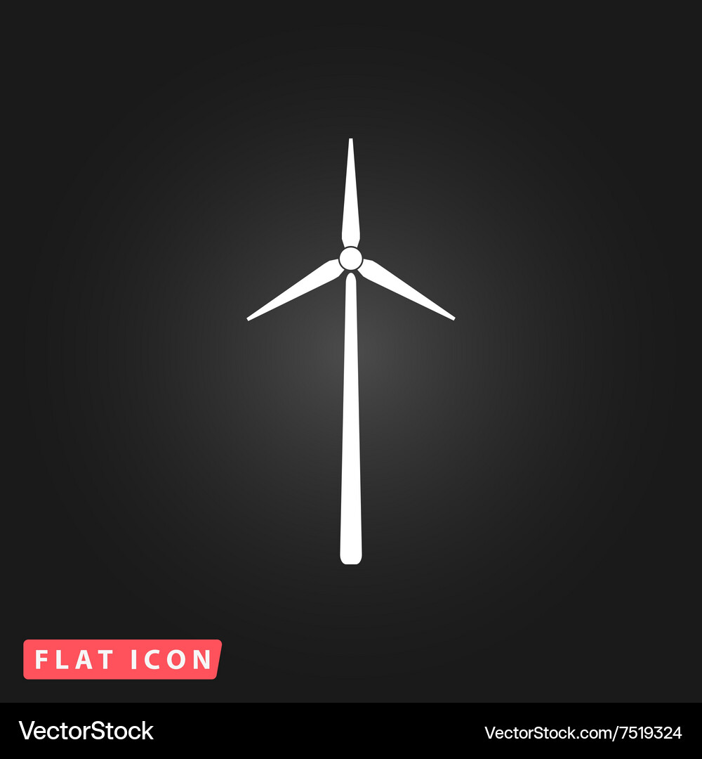 Windmill flat icon Royalty Free Vector Image - VectorStock