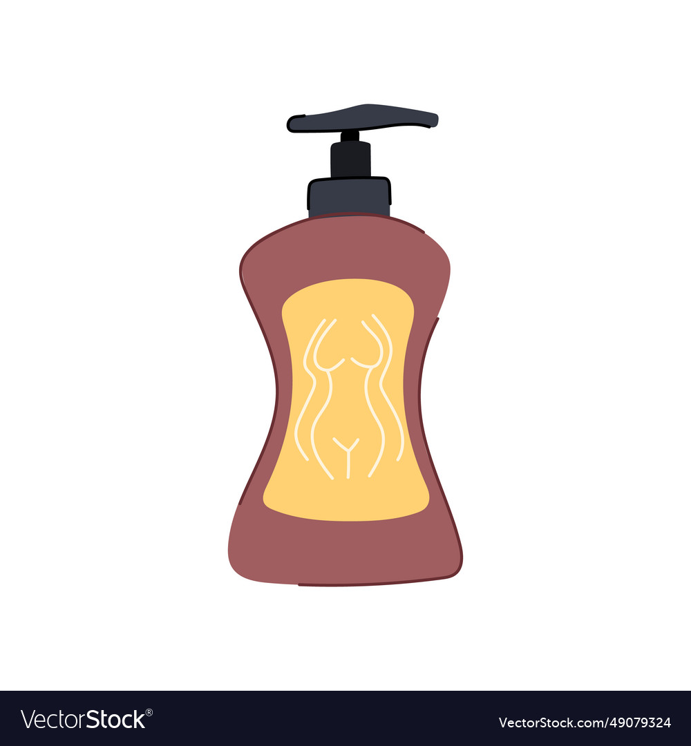 Woman body cream cartoon Royalty Free Vector Image