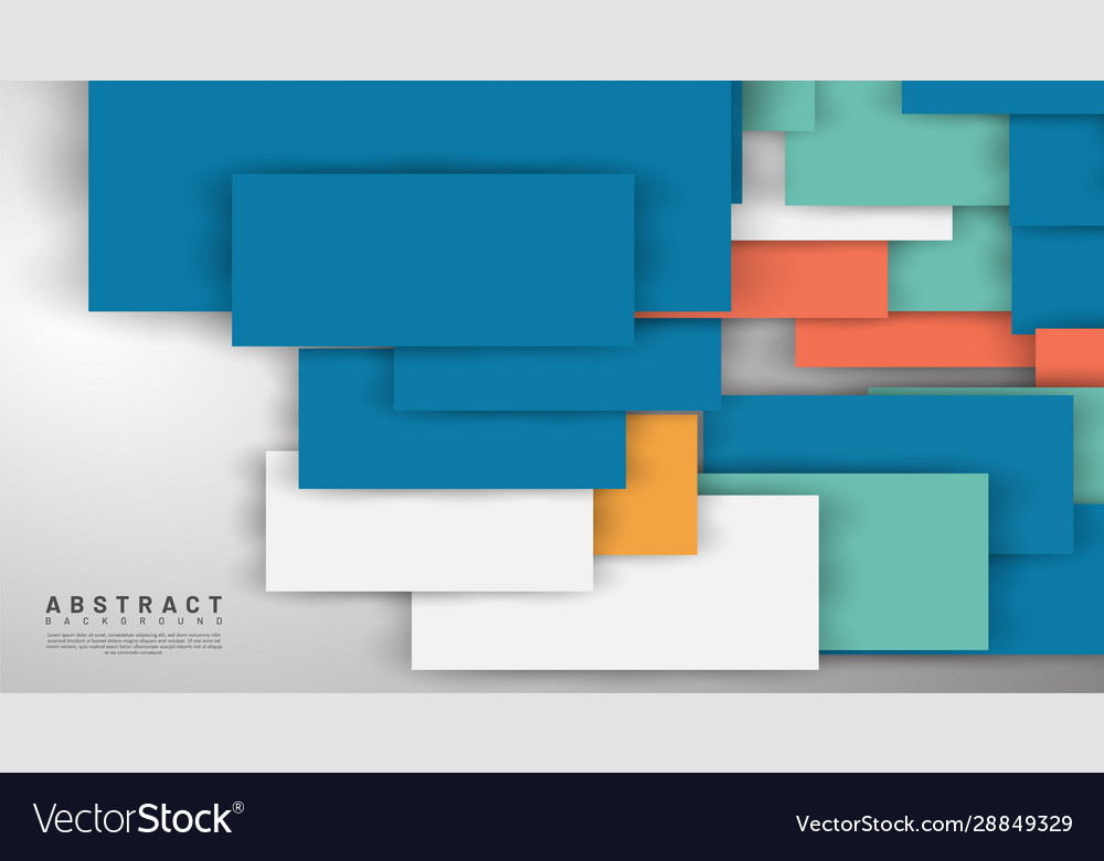 Abstract background overlapping full-color square vector image Abstract background overlapping full-color square