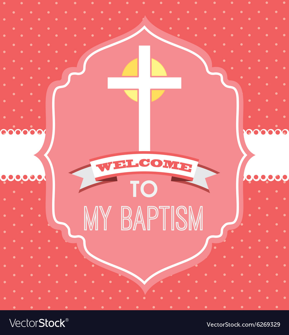 Baptism invitation design Royalty Free Vector Image