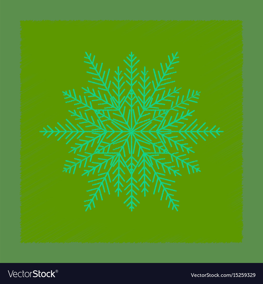 Flat shading style icon snowflake