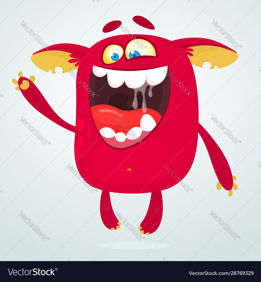 Funny cartoon monster halloween