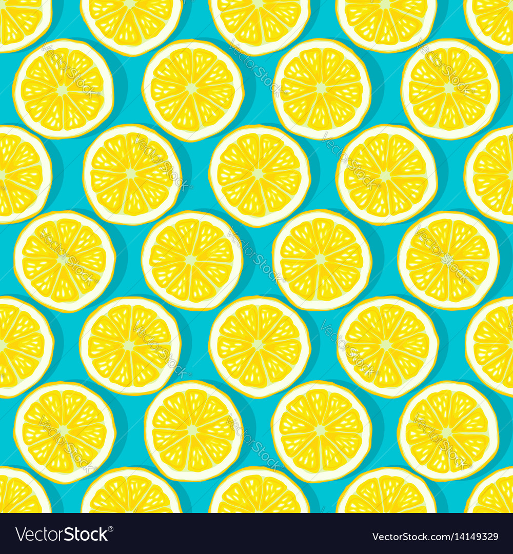 Lemon Slice Seamless Pattern