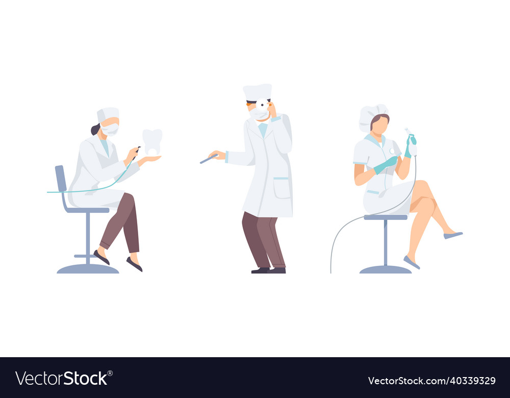 Man and woman physician or doctor wearing white