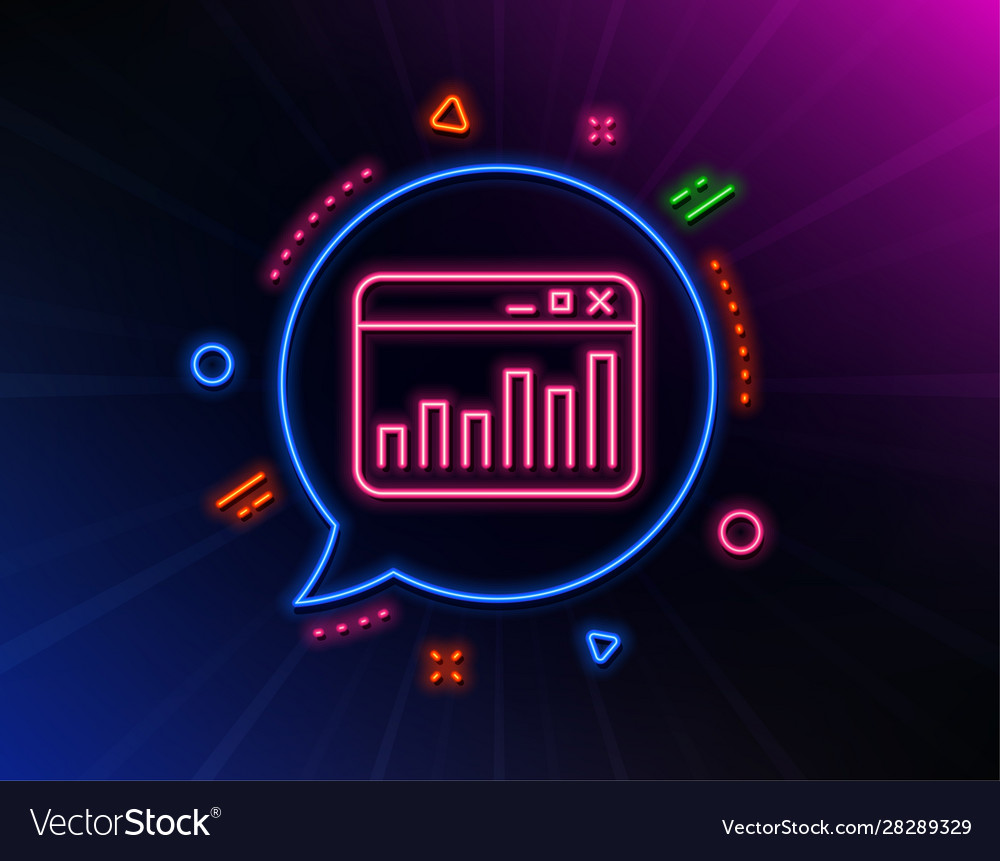 Marketing statistics line icon web analytics vector image Marketing statistics line icon web analytics