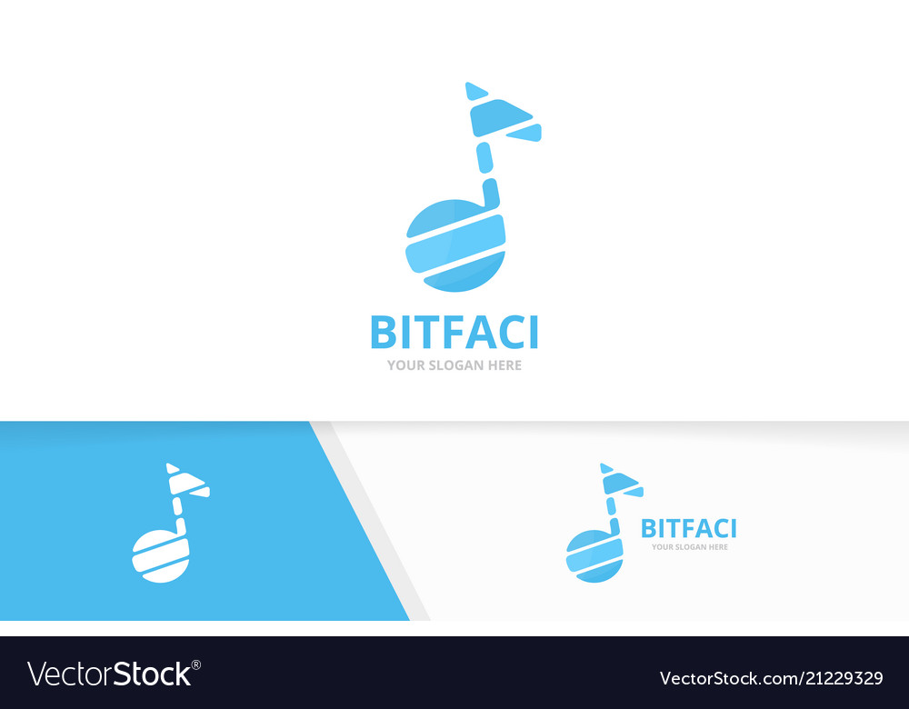 Note logo combination music symbol or icon