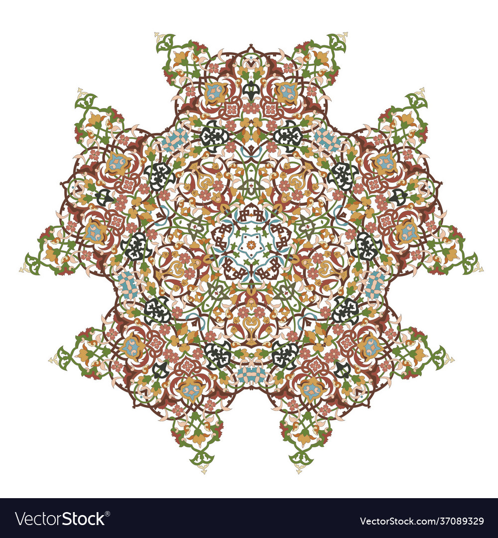 Pentagonal mandala five pointed design element eps Vector Image Pentagonal mandala five pointed design element eps