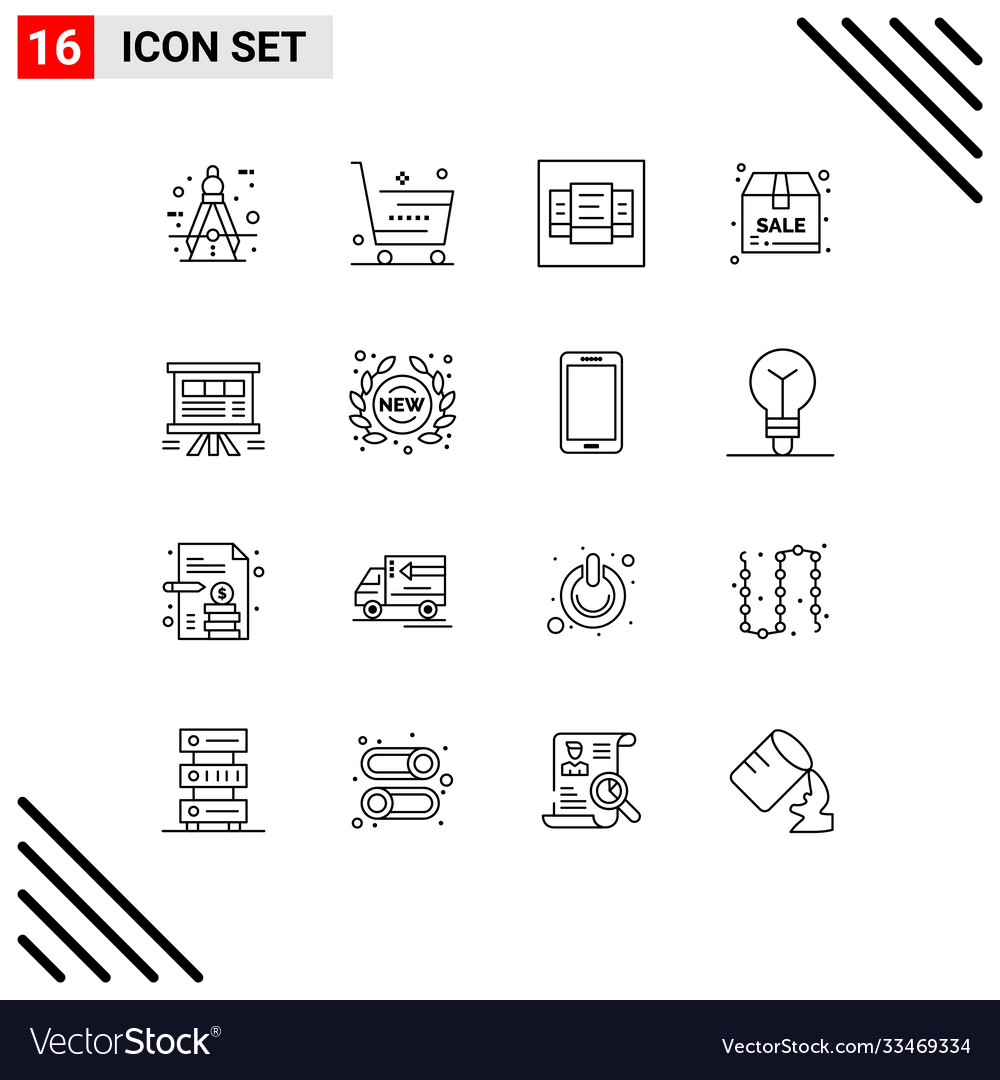 16 universal outlines set for web and mobile