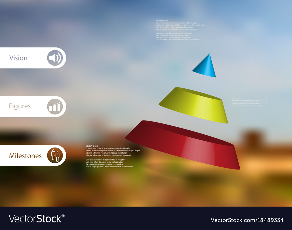 3d Infographic Template With Cone Divided To