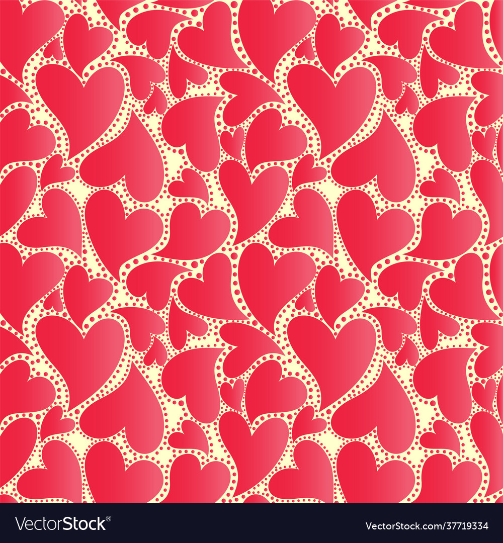 Abstract wrapper with red hearts Royalty Free Vector Image