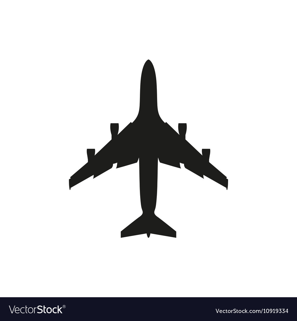 Black Plane Icon - Simple & Modern