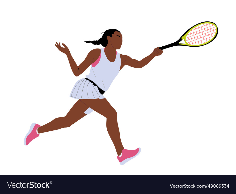 Black sports woman big tennis player