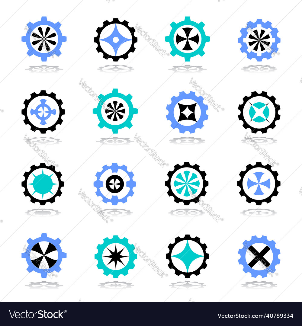 Circle design elements abstract icons vector image Circle design elements abstract icons