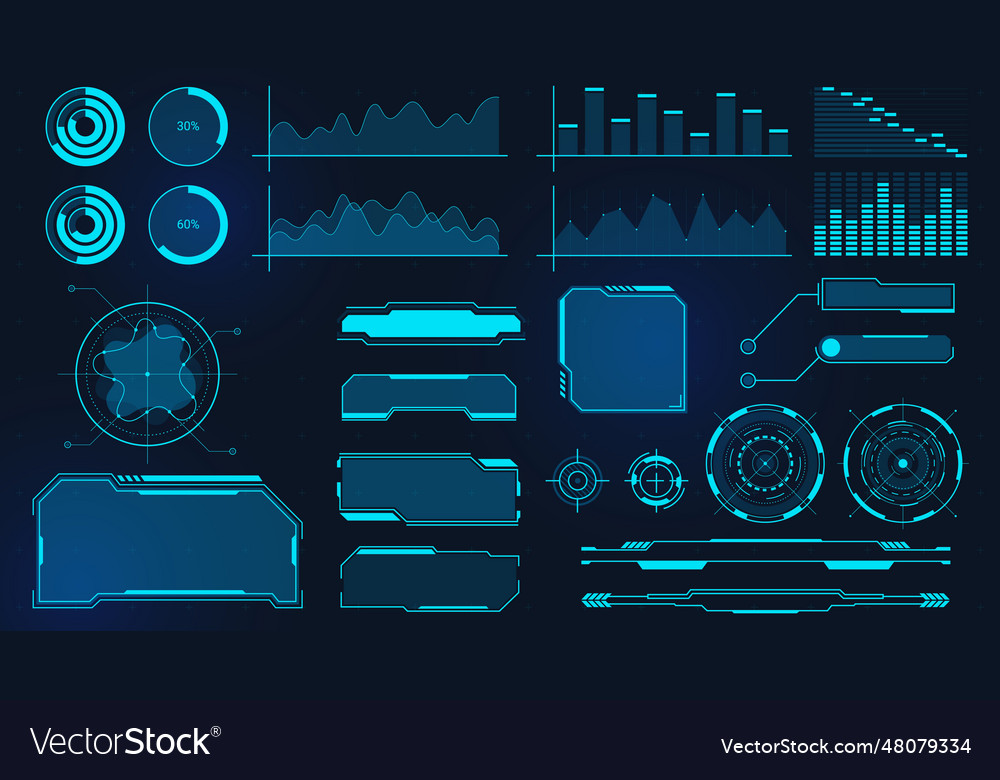 Cyberpunk graphs futuristic digital charts bars